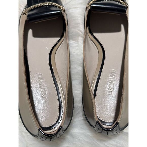 Jason Wu stacked Kiltie Oxford leather loafers two tone 37.5 main image 12